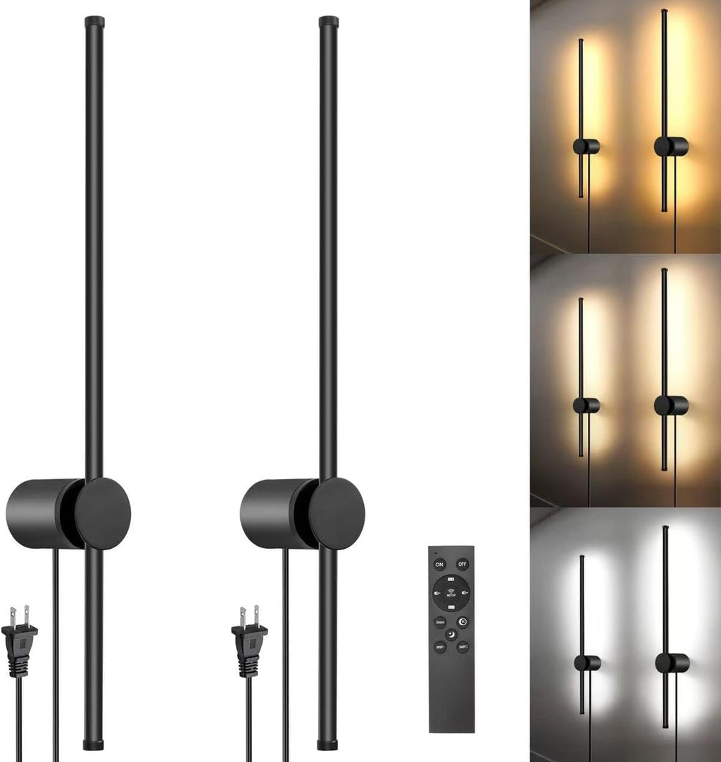 2‑Pack Dimmable Rotatable Wall Sconces