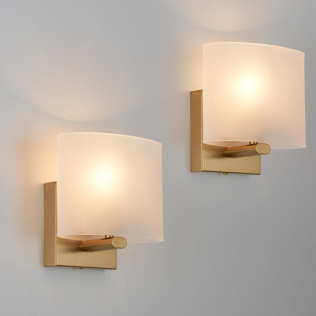 2‑Pack Gold Acrylic Wall Sconces