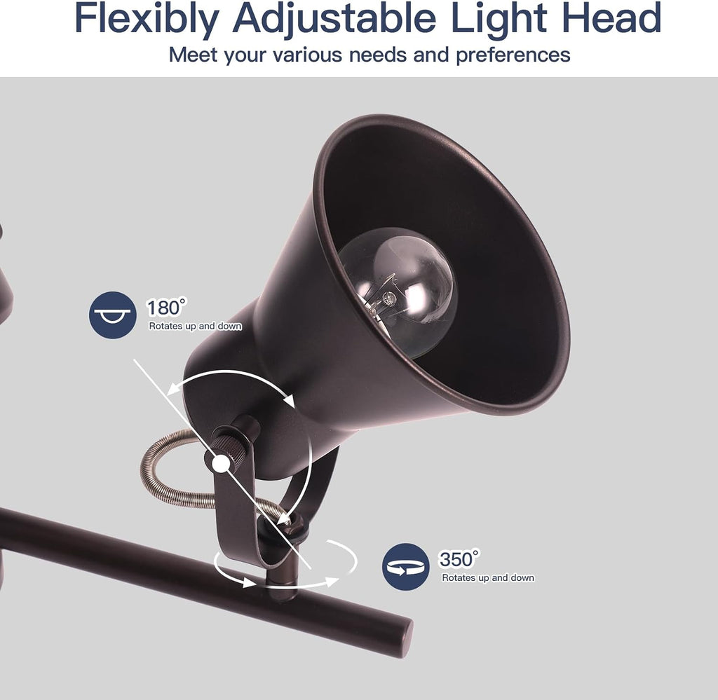 4‑Light Rotatable Track Ceiling Light