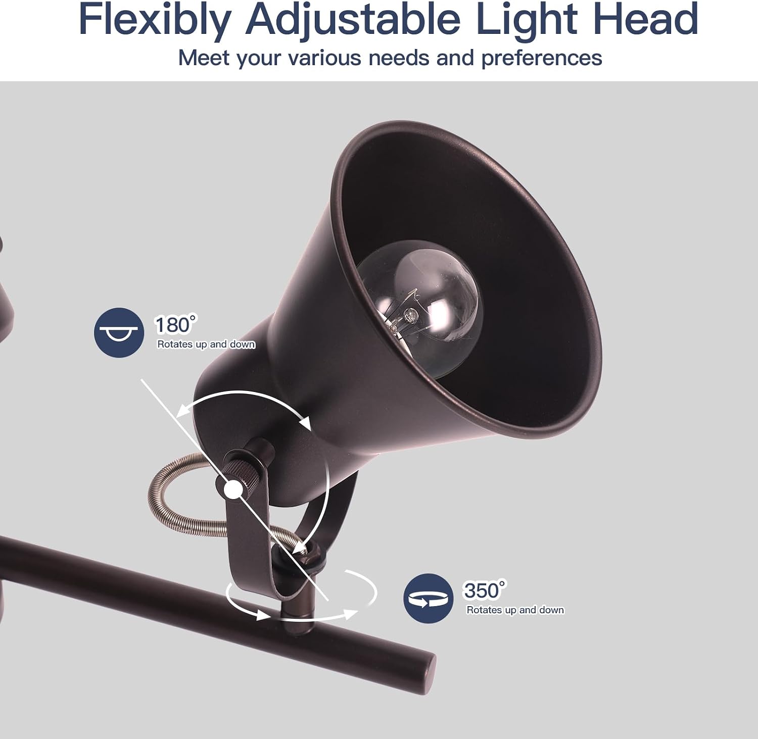4‑Light Rotatable Track Ceiling Light