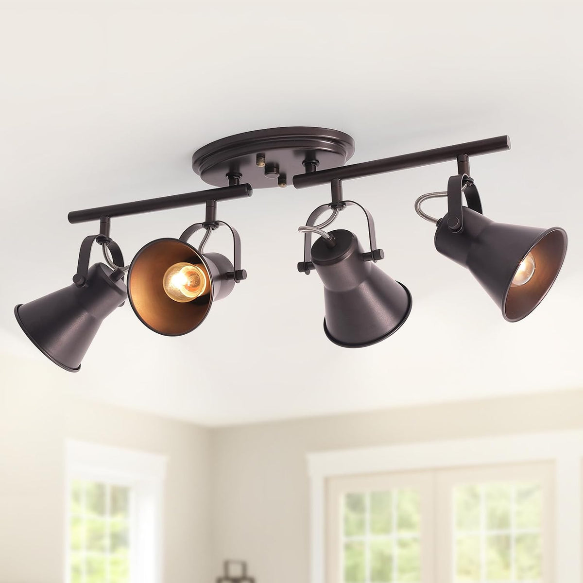 4‑Light Rotatable Track Ceiling Light