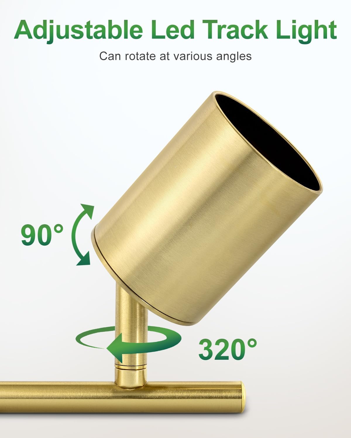 4‑Light Brushed‑Gold Track Light Fixture
