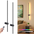 2‑Pack Black Battery‑Operated Wall Sconces