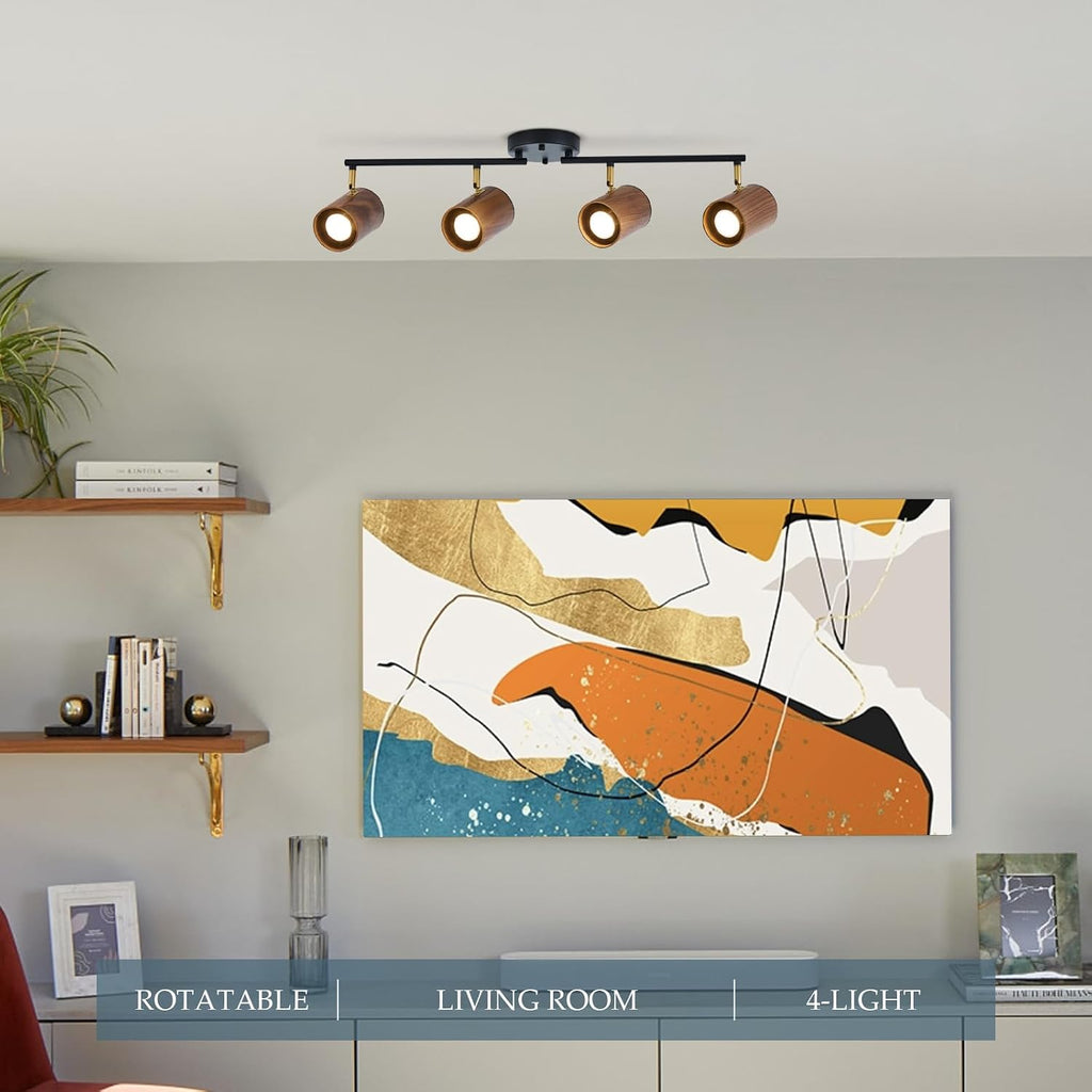 4‑Light Modern Adjustable Track Light Kit
