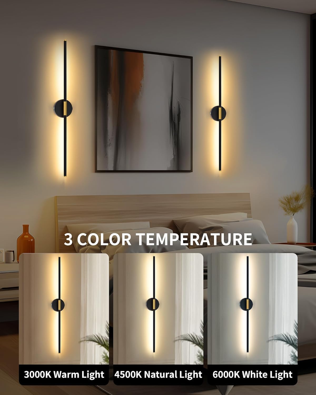 2‑Pack Battery‑Operated Wall Sconces