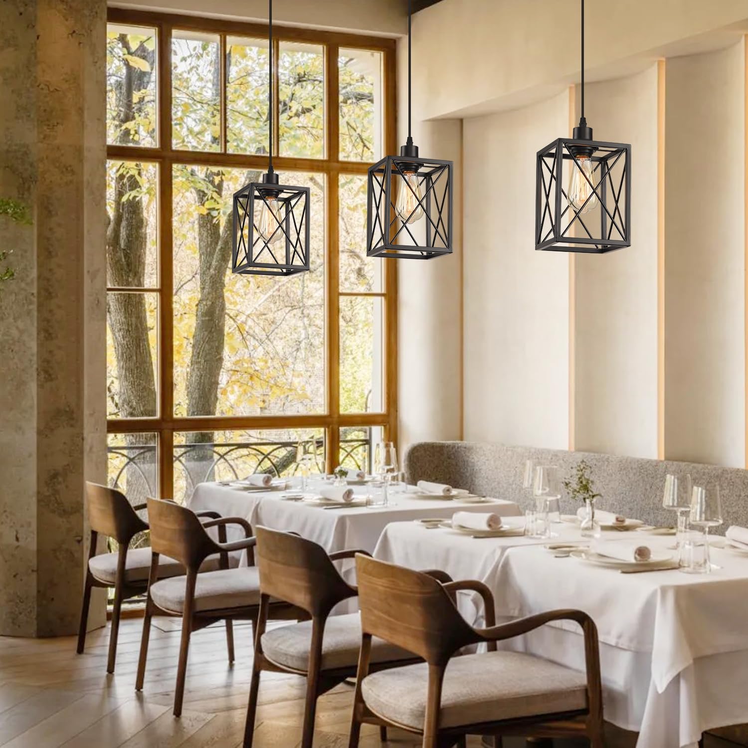 Black Adjustable Farmhouse Pendant Light