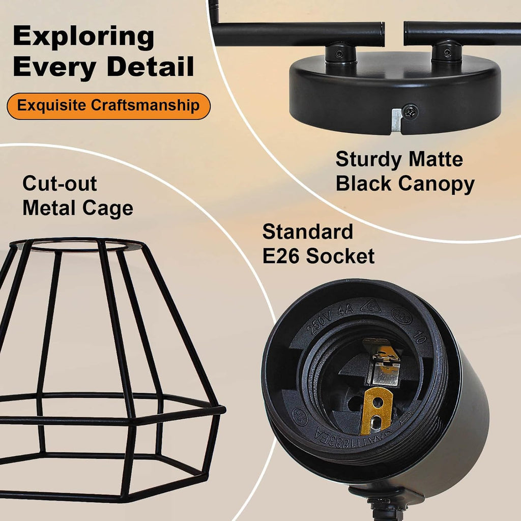 6‑Light Rotatable Black Track Light