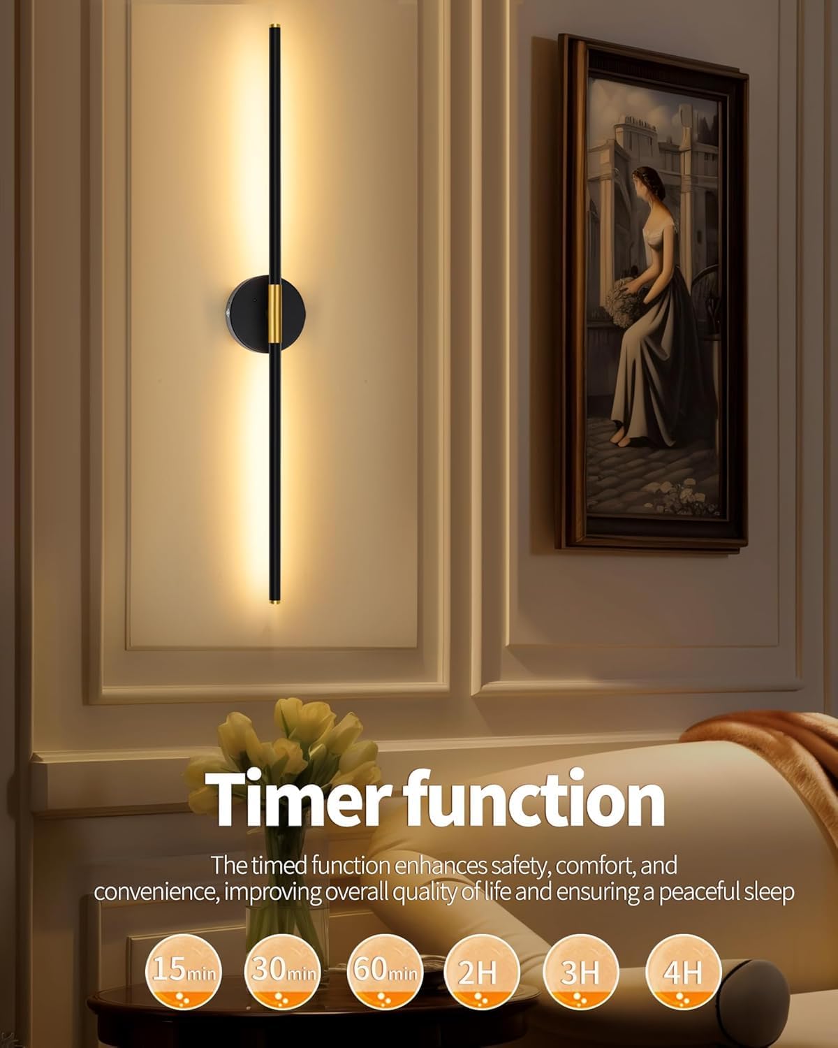 2‑Pack Battery‑Operated Wall Sconces