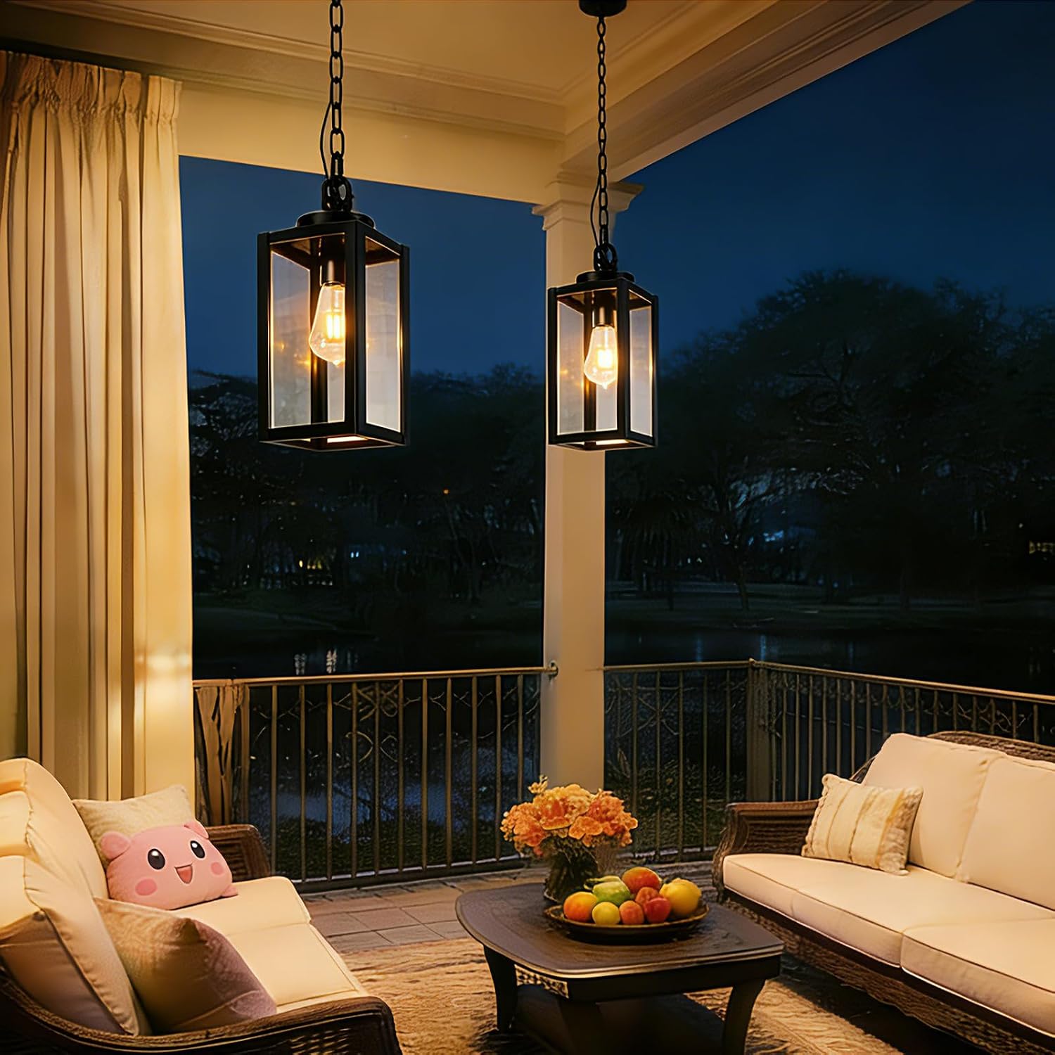 13" Weatherproof Farmhouse Outdoor Pendant Light
