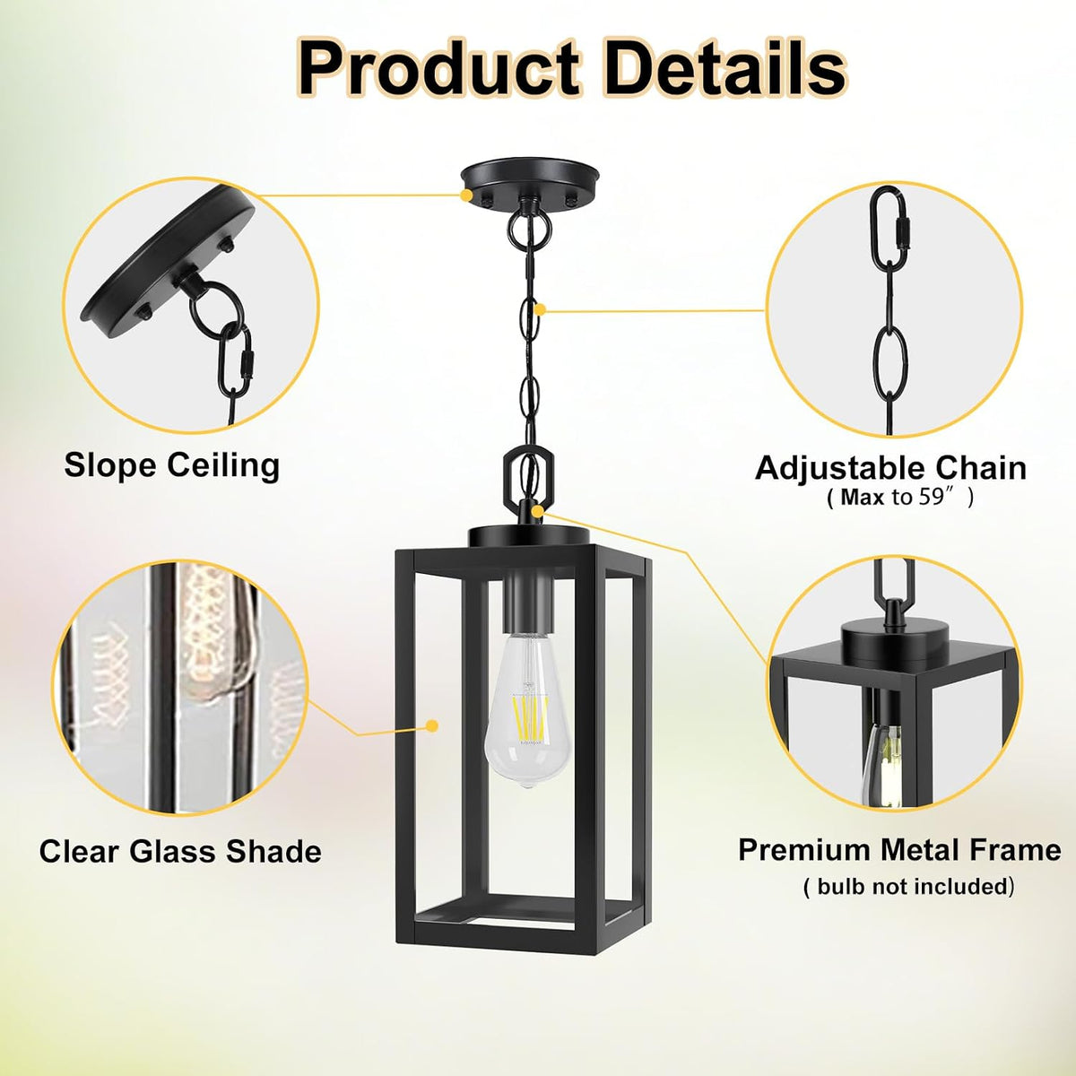 13" Weatherproof Farmhouse Outdoor Pendant Light