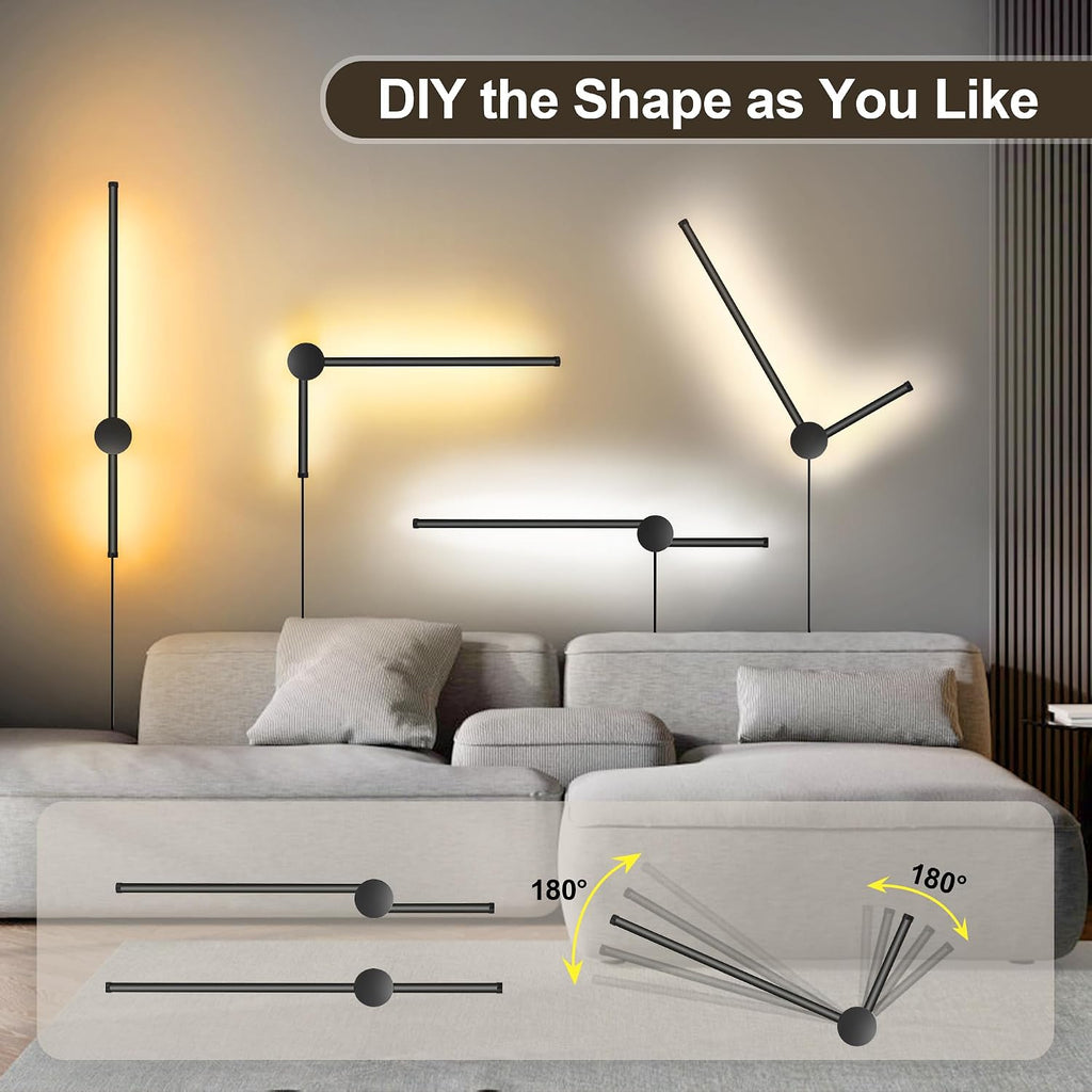 2‑Pack Dimmable Rotatable Wall Sconces
