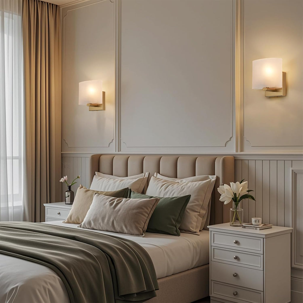 2‑Pack Gold Acrylic Wall Sconces