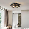 Farmhouse Cage Flush Mount Ceiling Light