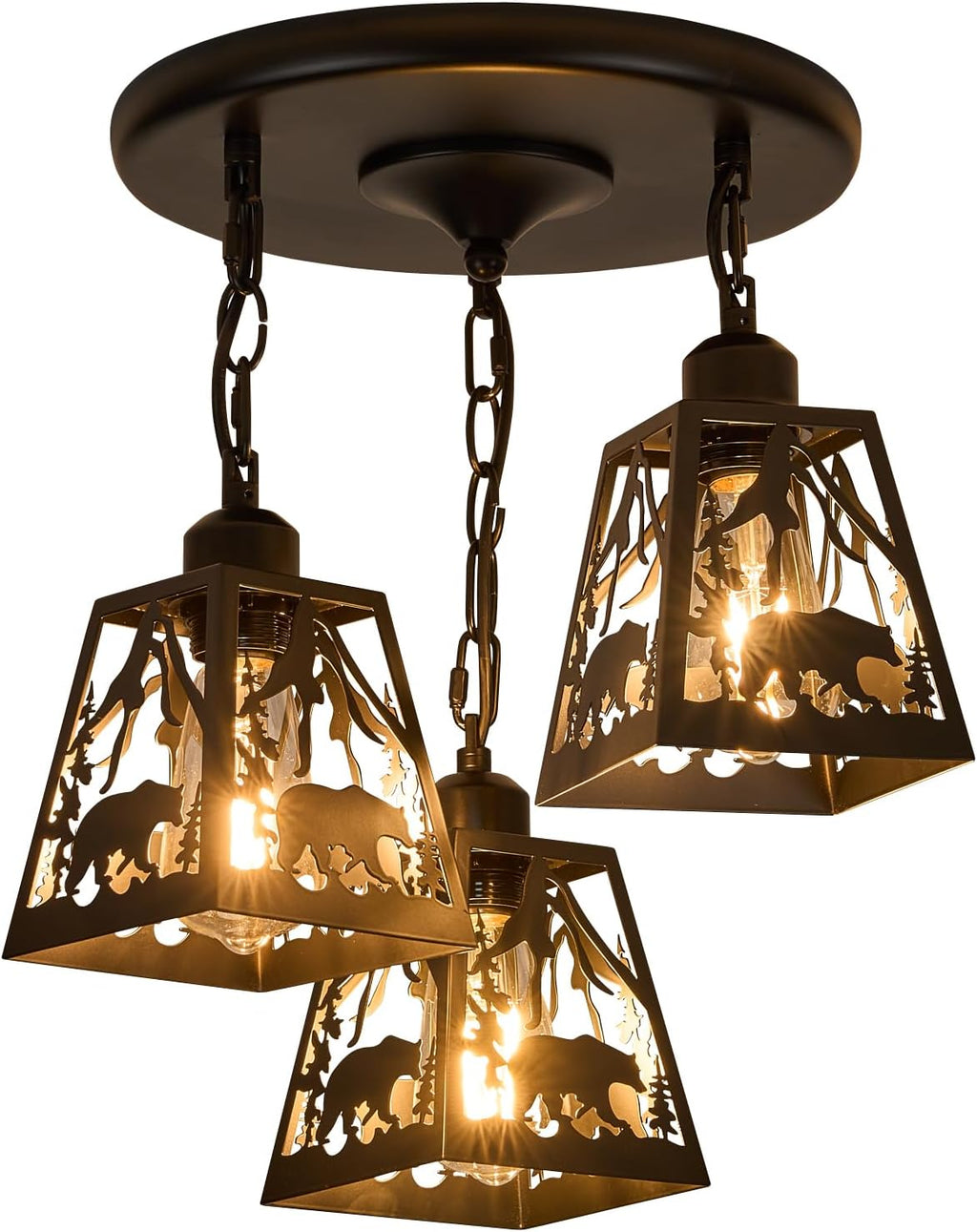 Bear Cage Farmhouse Pendant Light