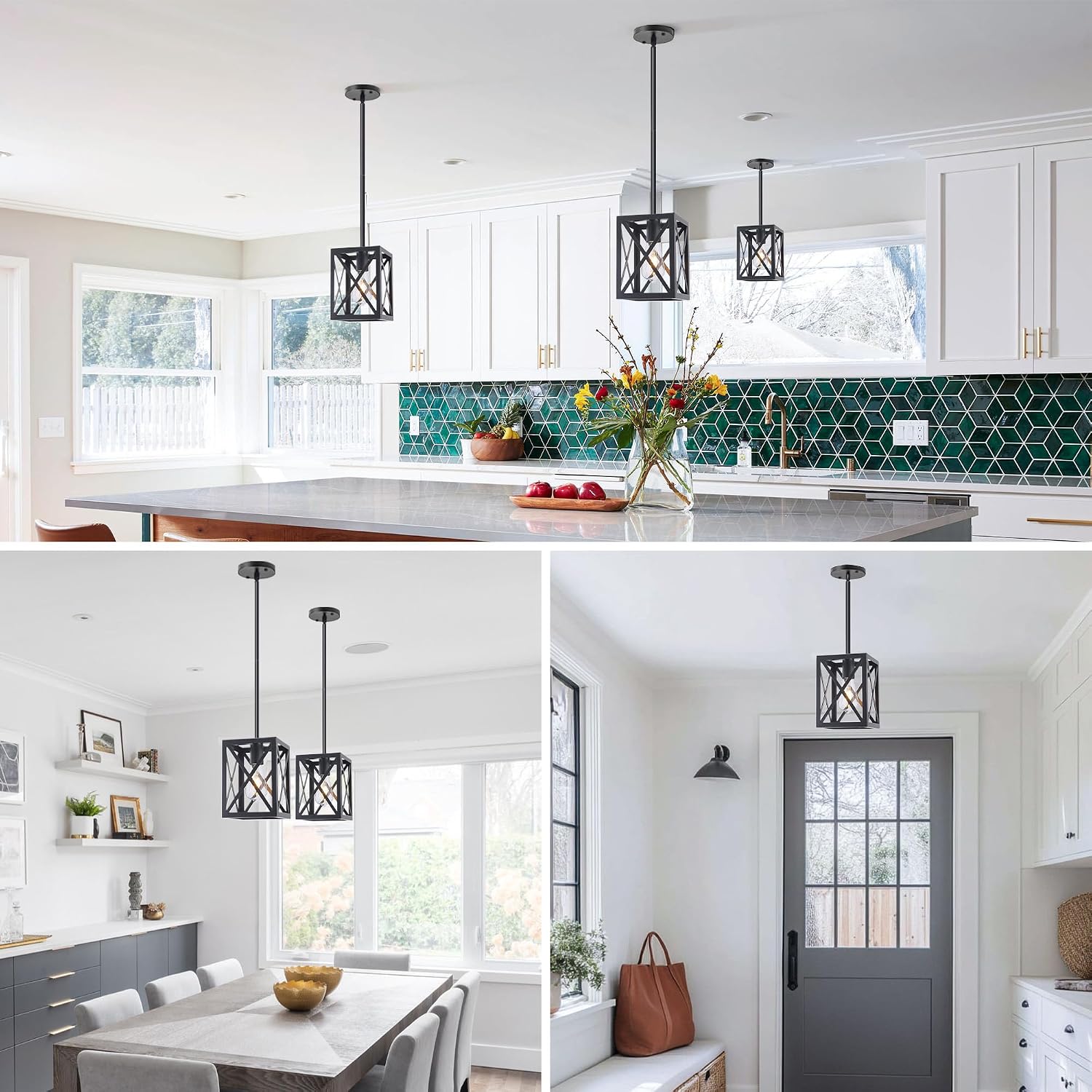 1‑Light Farmhouse Lantern Pendant Light