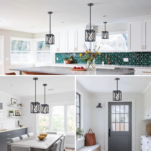 1‑Light Farmhouse Lantern Pendant Light