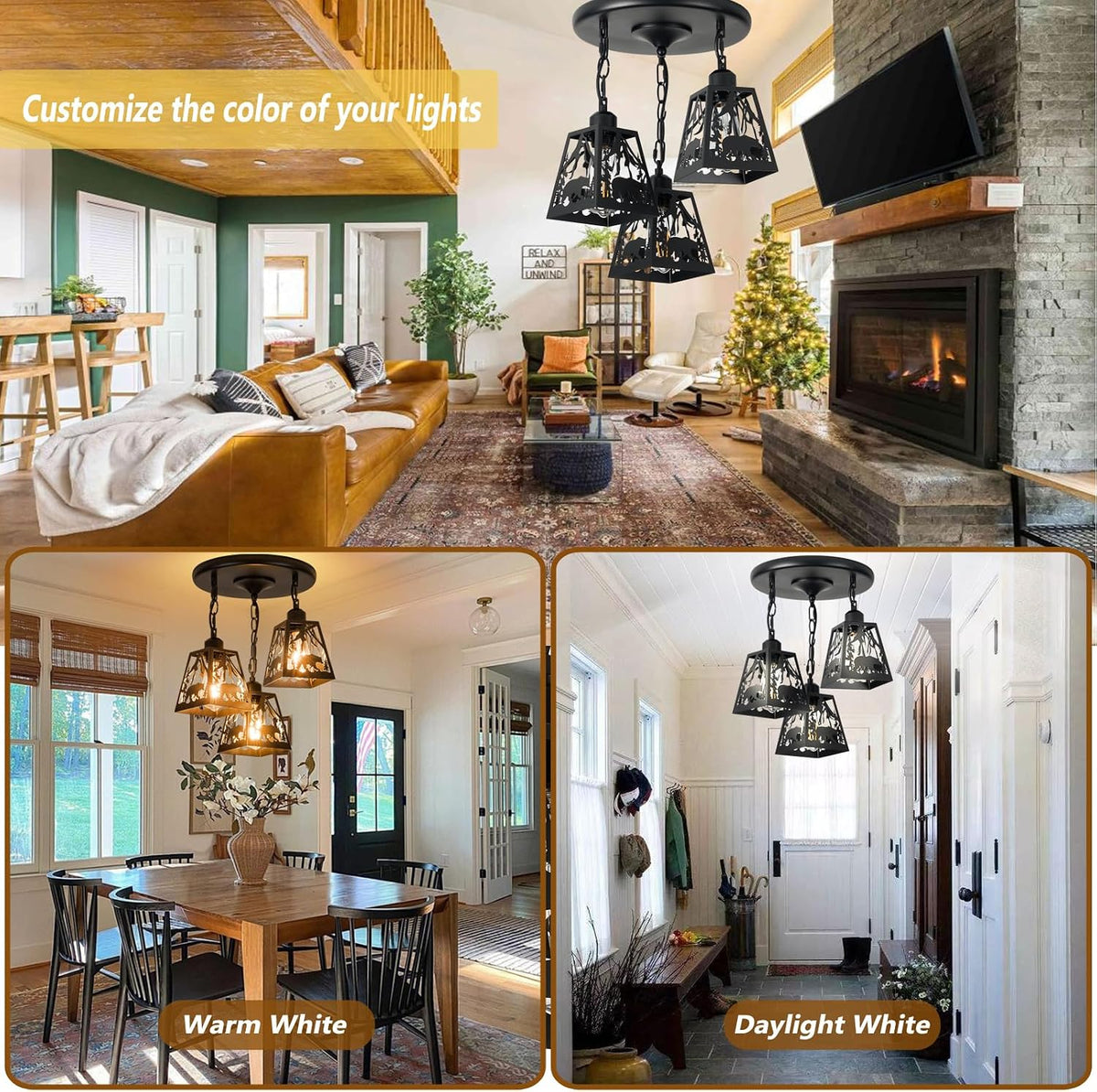 Bear Cage Farmhouse Pendant Light