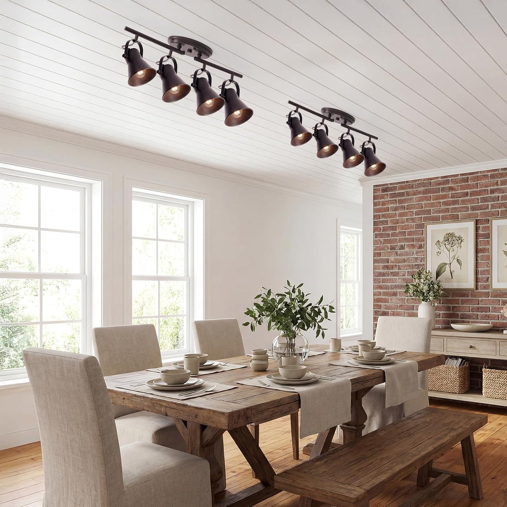 4‑Light Rotatable Track Ceiling Light